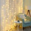 3* 3m LED curtain lights in stock, Christmas ice strip background, starry sky decorative lights, colored lights, light strings, bedroom hanging lights Application Scenario